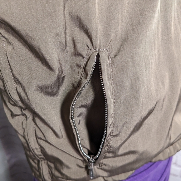 Flora and Henri Lightweight Hooded Quarter Zip Taupe Jacket Pullover 3 Youth - Picture 8 of 11